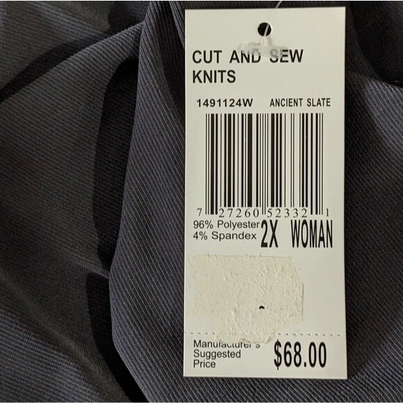 Grace Elements Cut and Sew Open Front Drape Cardigan, Womens 2X - Picture 9 of 9